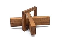 SiamMandalay&reg;: Mysterious X - A Wooden Disentanglement Puzzle - a 3D Brain Teaser Puzzle Lifetime Guarantee
