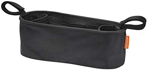 INFANZIA Stroller Organizer with 2 Cup Holders - Stroller Accessory for Storage Bottles Drinks Phones Toys & Snacks (Black)