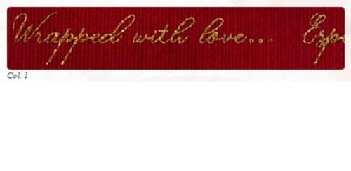 Berisfords Sparkle with Love Ribbon, Cardinal/Gold, 16mm