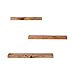 DAKODA LOVE Handmade Rustic Pine Wood Floating Shelves Set of 3 (Walnut)