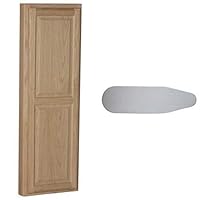 Household Essentials StowAway In-Wall Ironing Board, Unfinished Oak and Cover for In-Wall Ironing Board