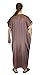 Moroccan Men Clothing Handmade Caftan Gandoura with Gold Tread Embroidery One Size Brown
