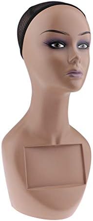 B BlesiyaFemale Head Bust for Retail Shop Showcase Making Displaying Styling,Hats Glasses Display , Lip