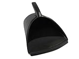 Handy Pan - Recycled Black Plastic - Large Capacity Heavy Duty Dust Pan Great for Home, Shop, Garage, Classroom, Waterproof, Stackable, Stands Up. Rubber Edge gets The All Debris in! Handypan!