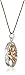 Amazon Collection Sterling Silver and Rose Gold-Flashed Family Tree Two-Tone Pendant Necklace, 18