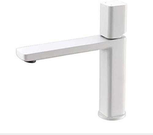 開店記念セール V3の浴室の蛇口 ホワイト 銅コールド流域の蛇口コールドカウンター洗面蛇口ホットとコールド銅流域の蛇口穴洗面器のミキサー