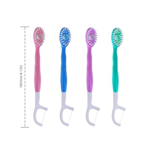 Travel Toothbrush with Mint Toothpaste, 5 in 1 Portable with Toothpaste Floss, Pick, Tongue Scraper Individually Wrapped, Travel Set (Mix, 26 Pcs)