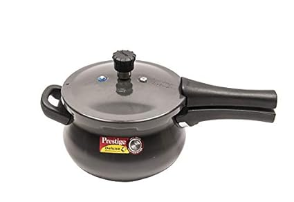 Prestige Deluxe Plus Mini Induction Base Hard Anodized Pressure Handis, 3.3 Litres, Black