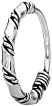 Sonals Pure 92.5 Sterling Silver Clip On Body/Nose Ring For Women - No Piercing Needed (SSNR5)