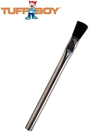 Tuff Boy Chiseled Edge Black Horsehair Bristle Acid Brush With 5-3/8 Inch Tin Ferrule; Easy And Clean Application When Spreading Acid, Flux, Glue, Paint Or Oil; Made In USA - 144 Pack