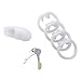 ACSUSS Men's Medical Grade Resin Birdcage Enhancer C-Strap Briefs Gay Underwear White One Size