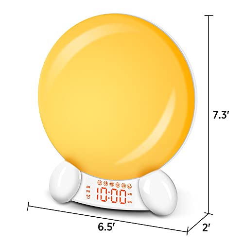 DreamSky Digital Alarm Clock Radio Wake Up Light Clock for Bedroom