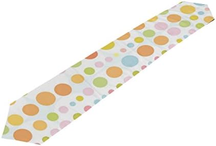 Bolaz Polka Dots Double-Sided Polyester Table Runner 13 x 90 Inches Long Green Table Top Decoration