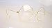 Agstum Retro Round Optical Rare Wire Rim Eyeglass Frame 47mm (Medium size) (Gold, 47mm)