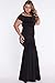 Foryingni Women's Plus Size Off Shoulder Long Formal Dress 3XL Black