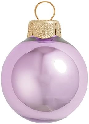 12ct Pearl Soft Lavender Purple Glass Ball Christmas Ornaments 2.75" (70mm)