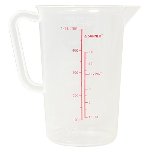 Zodiac 86021 Polypropylene Measuring Jug 0.5 L, Transparent