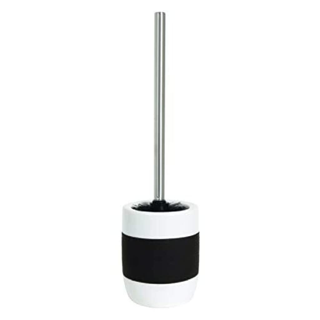 MSV TOILET BRUSH AND HOLDER CERAMIC GREY MOOREA, Brown