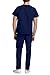 Adar Uniforms, Universal Unisex Scrubs - Unisex Drawstring Scrub Set - 701 - Navy - M