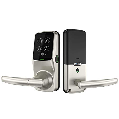 Lockly PGD628FSN Secure Plus Smart Fingerprint Lock with Handle and Digital Keypad, Keyless Entry Door Lock Set, Smart…