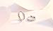 BeeSpring Sparkle Clear Stud Earrings Hoop Jewelry Gift