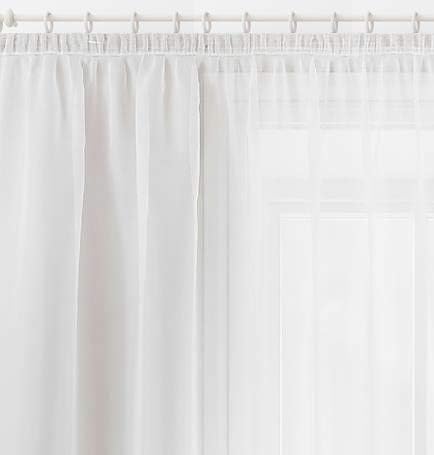 Megachest gathering tape voile curtain(Pure White W 56" x L 90" (2 Panels) - Image 4