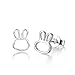 10 Pairs Silver Plated Post Cute Animal Fruit Stud Earrings Set Hypo-Allergenic (elephant stars snow cat love)
