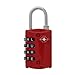 Wordlock LL-206-RD TSA Approved Combination Luggage Lock – 4 Dial, Red, normal