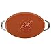 Rachael Ray Cucina Hard Porcelain Enamel Nonstick Covered Oval Sautéuse, 5-Quart, Pumpkin Orange