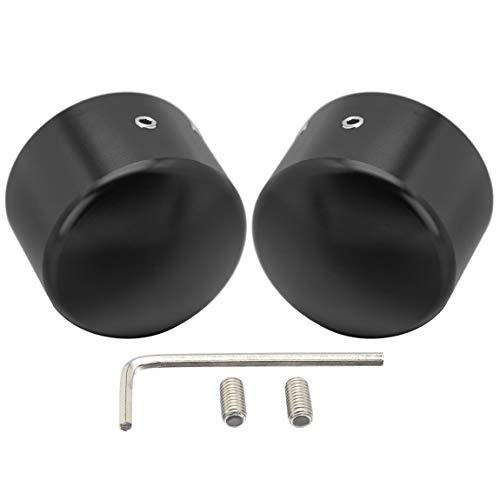 PBYMT Black Front Axle Nut Cover Cap Compatible for Harley Davidson Softail Electra Road King Street Glide Sportster 2002-2020