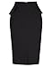GRACE KARIN Womens Casual Ruffled Pencil Bow Skirt Office Wear Black XL