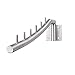 IMEEA Folding Wall Mount Clothes Hanger SUS304 Stainless Steel Swing Arm Holder Clothes Rack with 6 Hooks, Set of 1