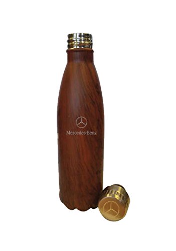 Mercedes Benz 16 oz. Wood Grain Water Bottle with Twist Off Cap