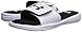 Under Armour Men's Ignite V Slide Sandal, White (100)/Black, 12