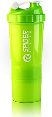 Spider Bottle Full Neon Lime Green Shaker