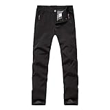 JOMLUN Women’s Outdoor Windproof Waterproof Hiking Mountain Ski Pants Soft Shell Fleece Lined Trouser