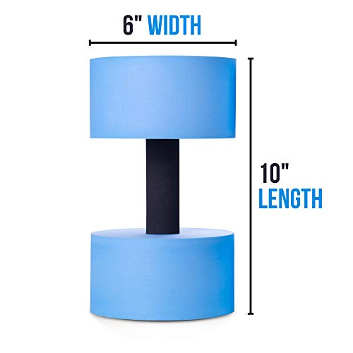 image for Crown Sporting Goods Aqua Dumbbell Two-Pack | Foam Resistance Fitness 