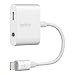 Belkin 3.5 mm Audio + Charge RockStar Headphone Jack Adapter for iPhone X, iPhone 8, iPhone 8 Plus, iPhone 7 and iPhone 7 Plus (Renewed)