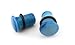 1 Pair of 00 Gauge (00G - 10mm) Blue Agate Stone Plugs - Single Flare