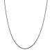 NYC Sterling Round Link Rhodium Chain Necklace for Men - Luxurious 2mm Box Design - Modern and Minimalist - Made in Italy - 16-inch to 30-inch