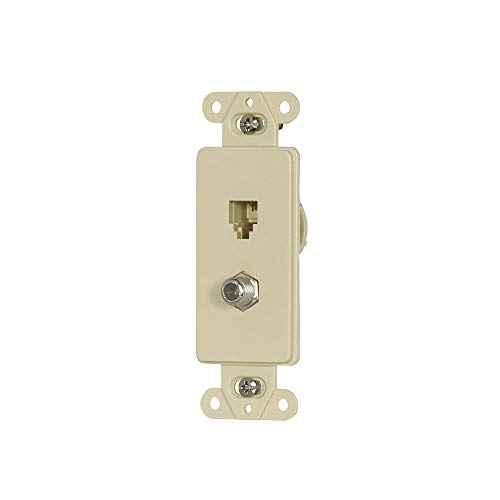 image for EATON Wiring EATON 3562V Decorator Insert Combination Telephone Jack w