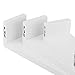 TANBURO Set of 3 White Floating Shelves U Shaped Book CD DVD Storage Display Wall Shelf E1 MDF Quick to Install Load Capacity 15 lbs