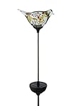 Russco III GS135452 Solar Powered LED Glass Bird Garden Stake, Red
