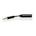 MobilePal Flexfit Headset Audio Jack Extender for iPhone or Android Battery Cases with Gold Plated 4-Pole 3.5mm Connectors (Black)