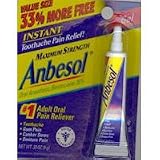 Anbesol Maximum Strength Oral Anesthetic Gel Instant Pain Relief -- 0.33 oz