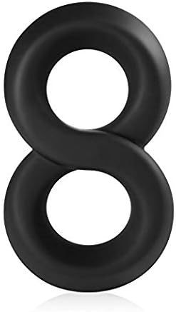 JUEJUNYA Missgama Vibration Delay Ring Double Lock Sperm Ring Male Penile Ring Black