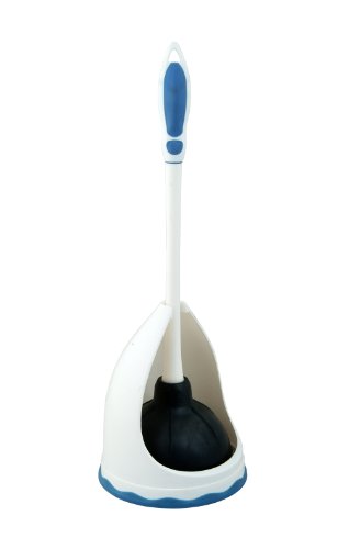 Superior Plunger and Caddy, White/Blue