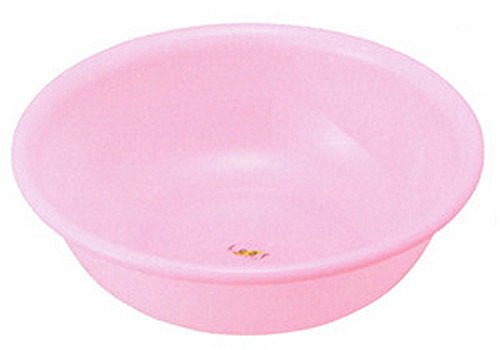 JapanBargain Japanese Plastic Basin Tub Leaf Series #1235, Pink