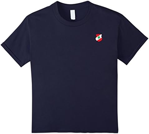 Kids Lebanese Coat of arms Independence Day Workwear T-Shirt 6 Navy