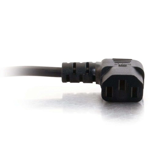 C2G 6FT Premium 90 Degree Replacement AC Power Cord - Durable Power Cable for TV, Computer, Monitor, Appliance & More (24240)